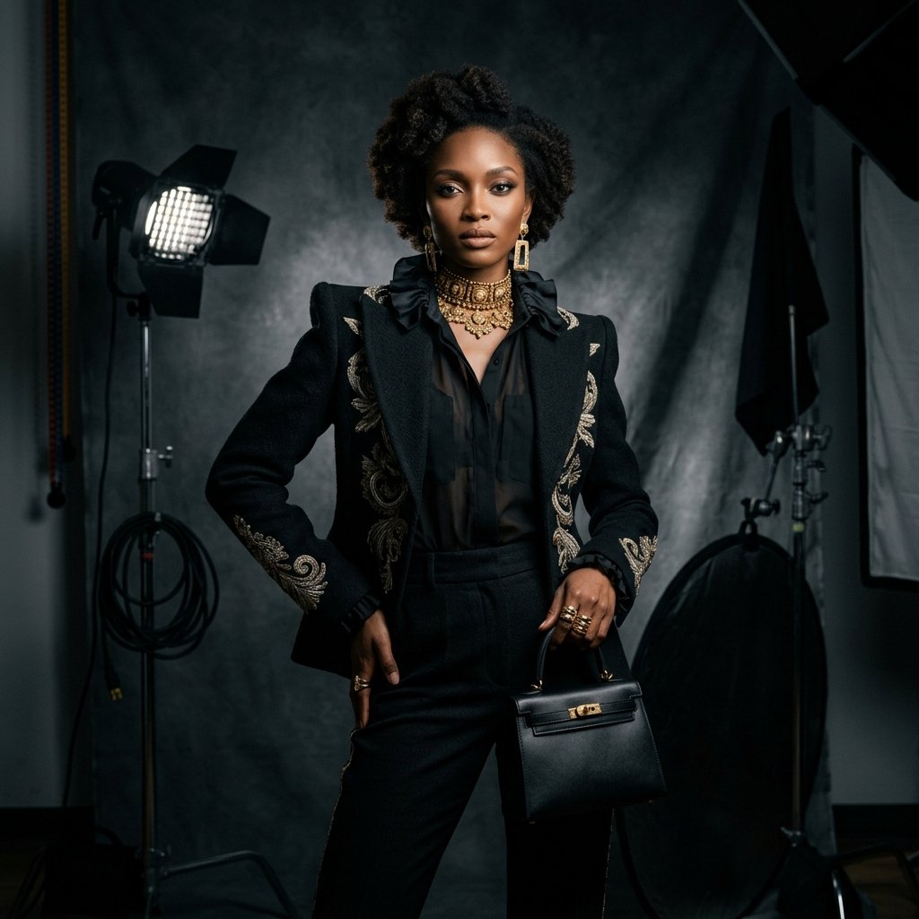 Professional Fashion Model Studio Portrait